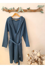 Kadın-erkek Bornoz/sabahlık/kimono Waffle Kumaş %100 Organik Pamuk