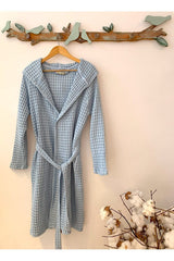 Kadın-erkek Bornoz/sabahlık/kimono Waffle Kumaş %100 Organik Pamuk