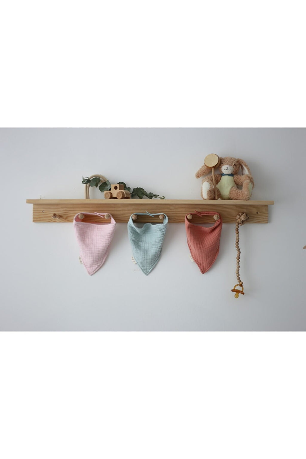 4 Katlı Müslin Bandana Önlük Seti - % 100 Pamuk (3 ADET) Girl