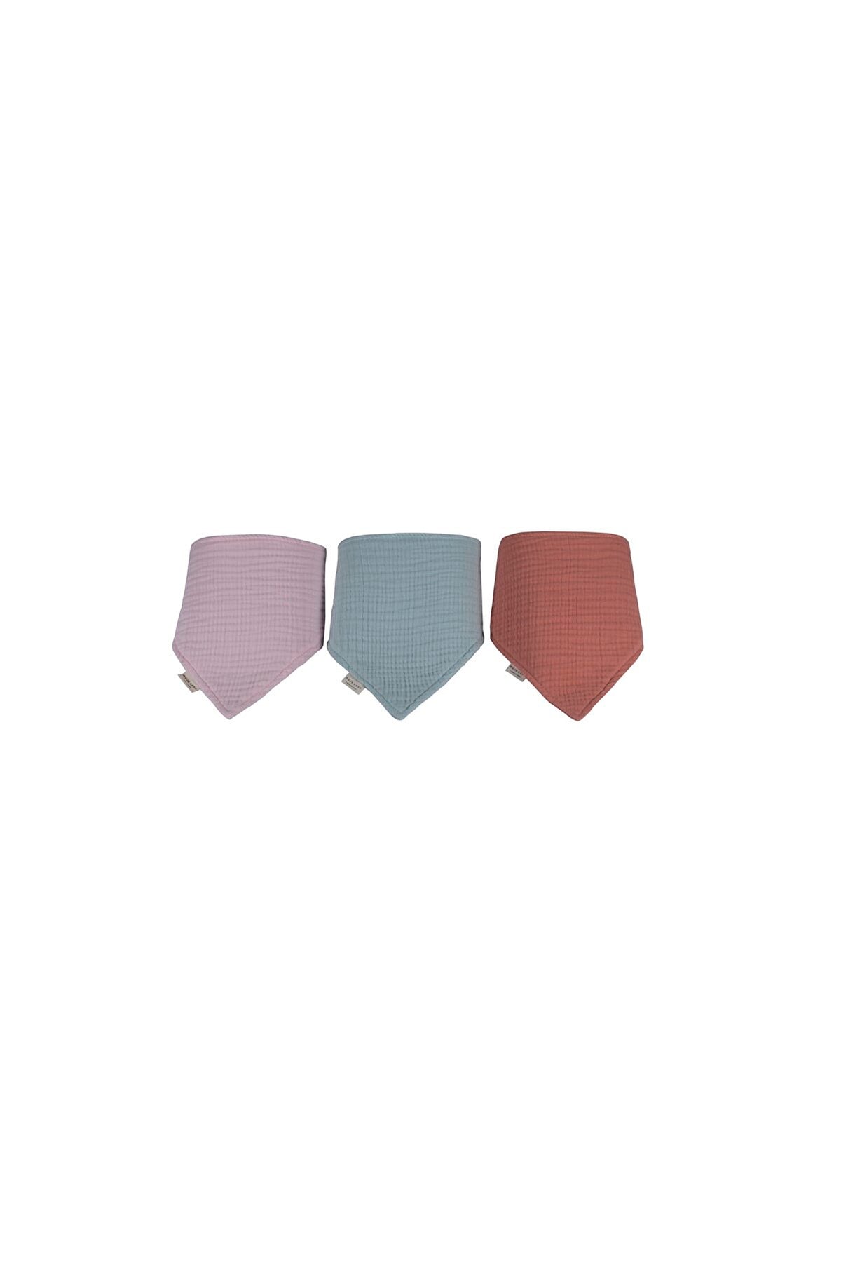 4 Katlı Müslin Bandana Önlük Seti - % 100 Pamuk (3 ADET) Girl