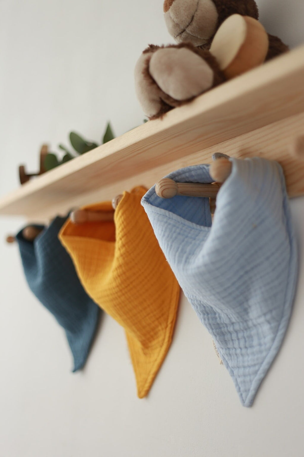 4 Katlı Müslin Bandana Önlük Seti - % 100 Pamuk (3 ADET) Boy