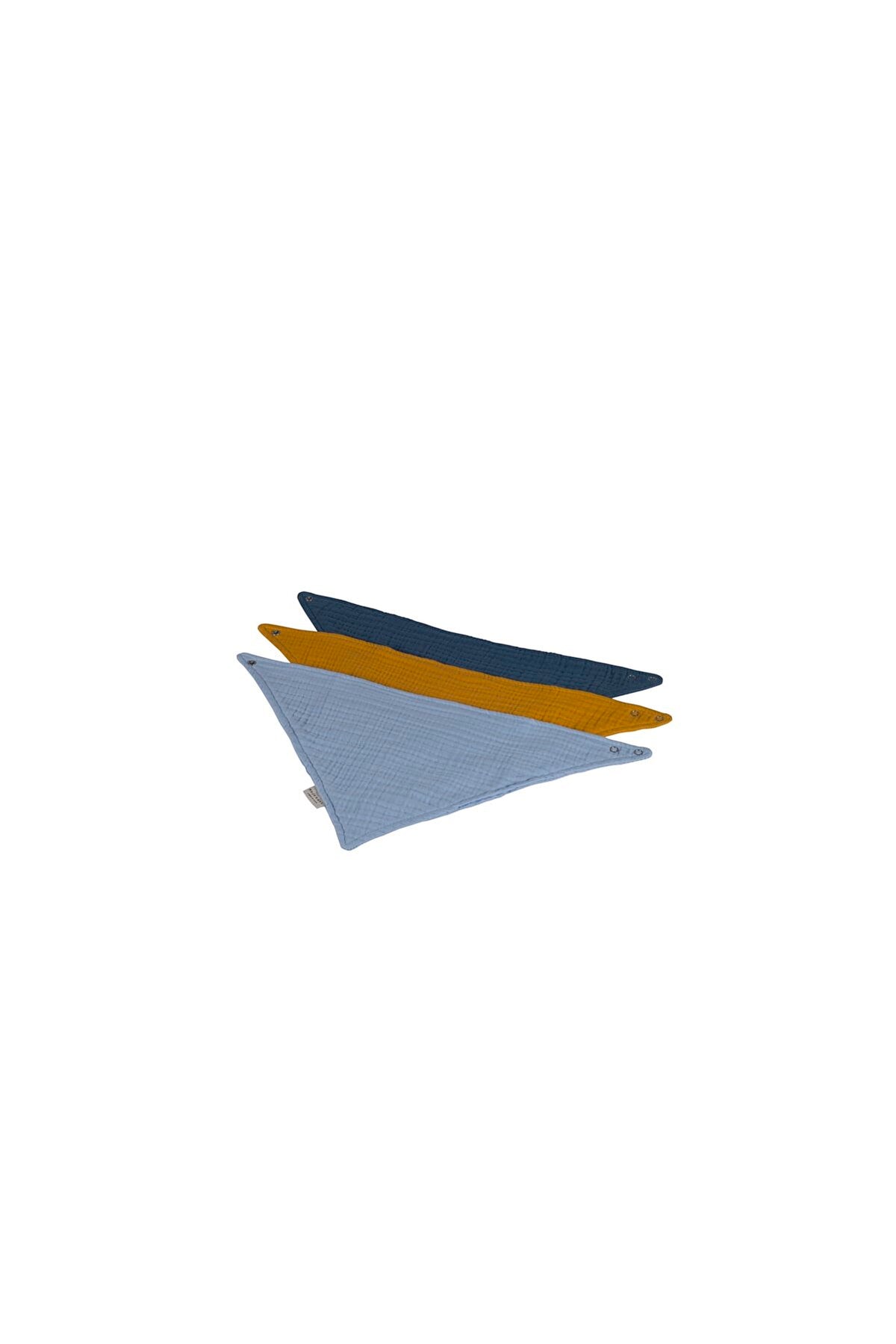 4 Katlı Müslin Bandana Önlük Seti - % 100 Pamuk (3 ADET) Boy