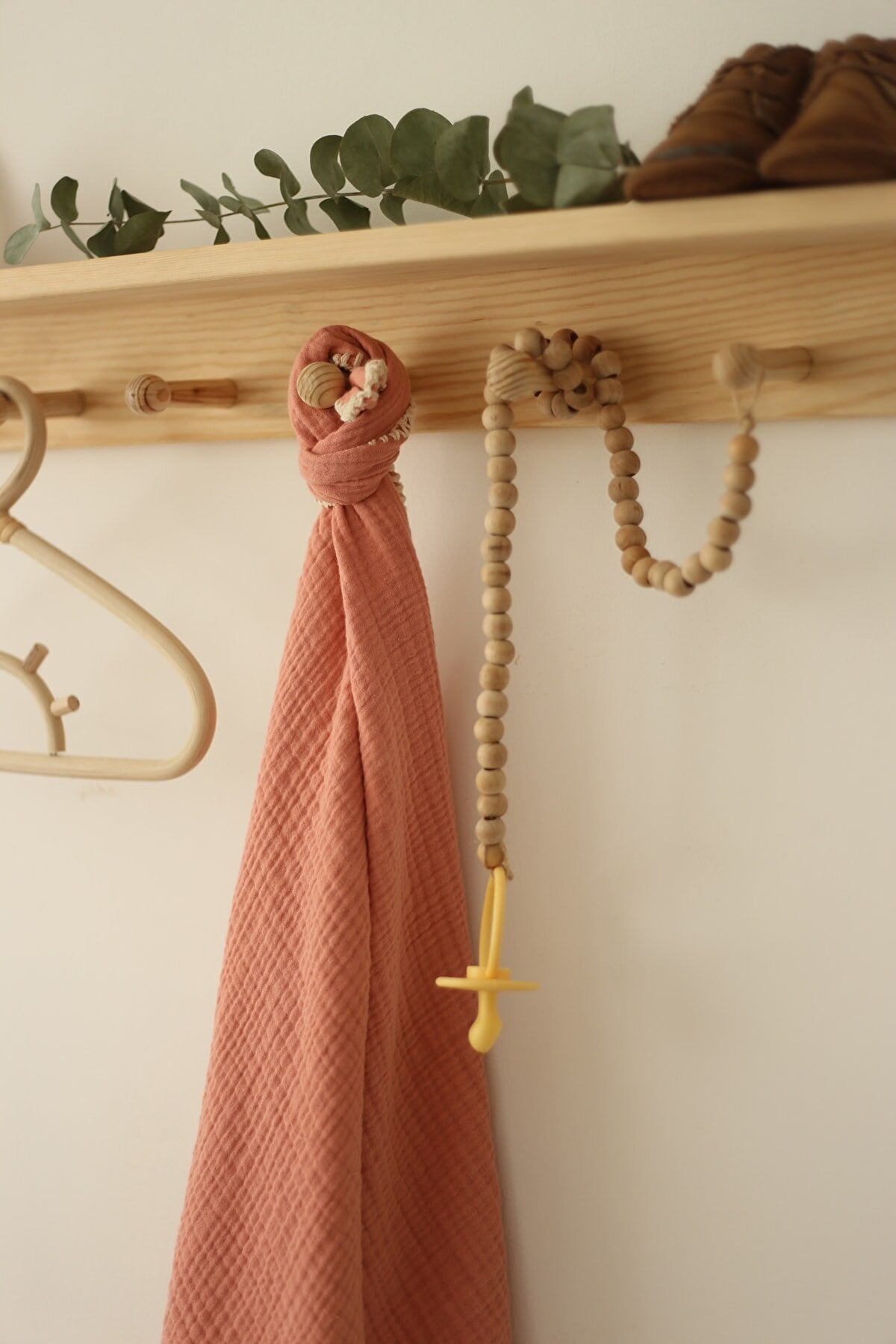 4 Katlı Müslin Bebek Battaniyesi – %100 Organik Pamuk - Somon