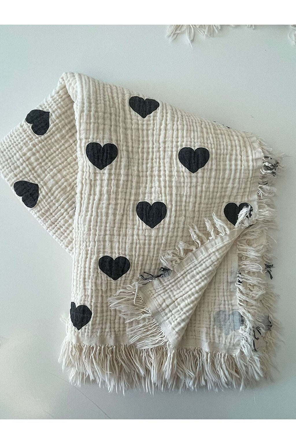 4 Katlı Müslin Krinkıl Bebek/çocuk Battaniyesi ve Örtüsü - 100*120 Cm %100 Organik