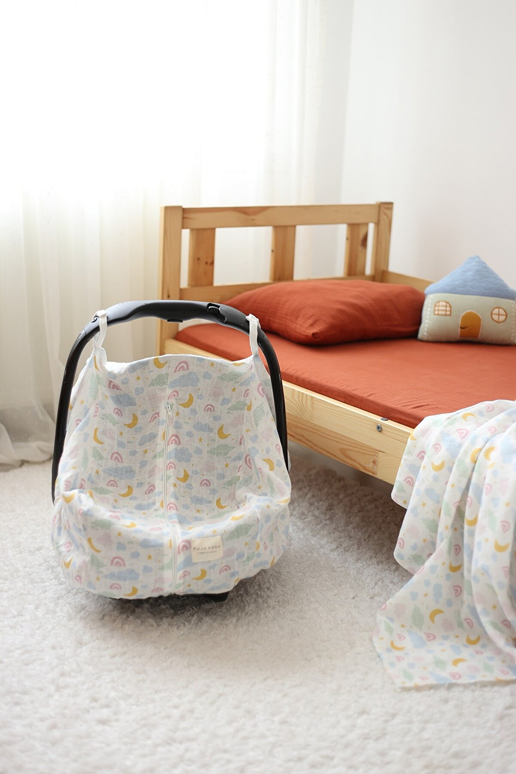 Çift Katlı %50 Bambu %50 Pamuk Müslin Puset Örtüsü - Sleeper Koleksiyonu