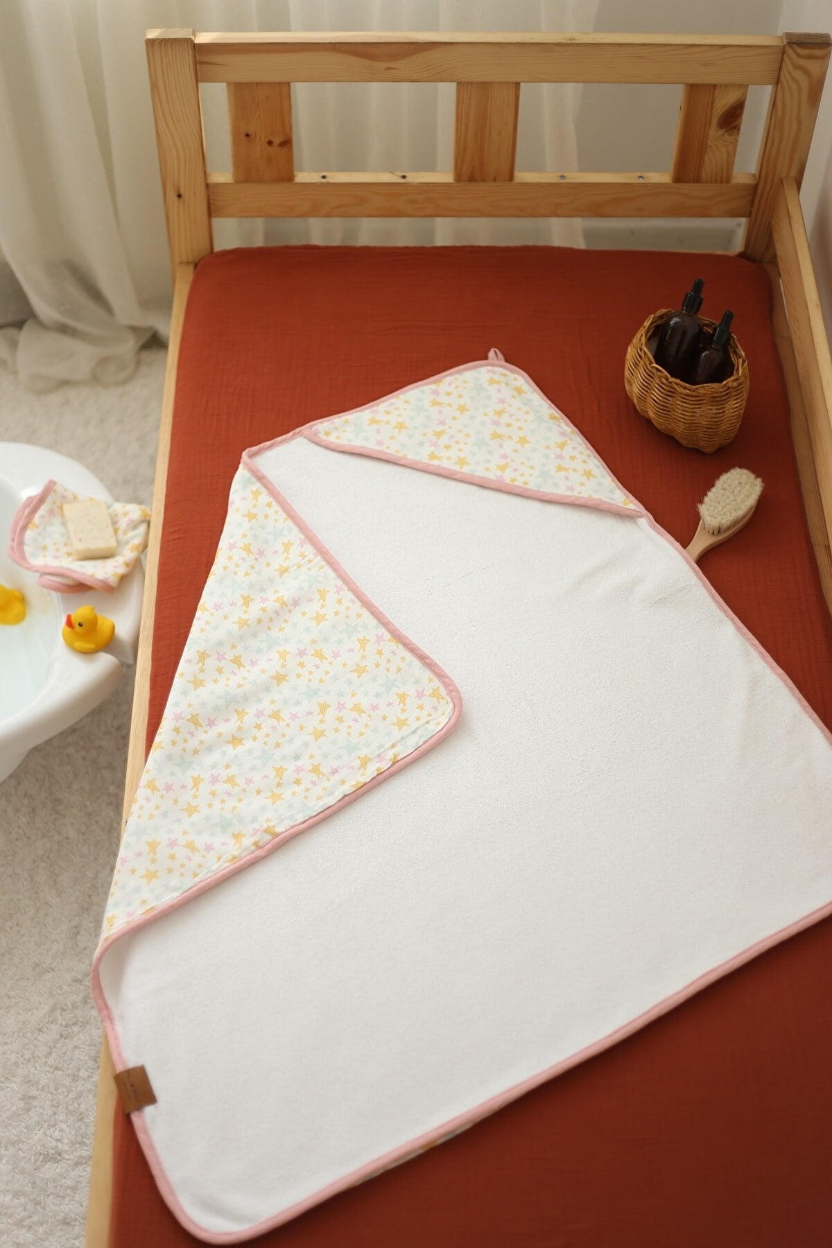 Çift Katlı Müslin Bebek Havlu Seti - %50 Bambu %50 Pamuk - Sleeper Koleksiyonu