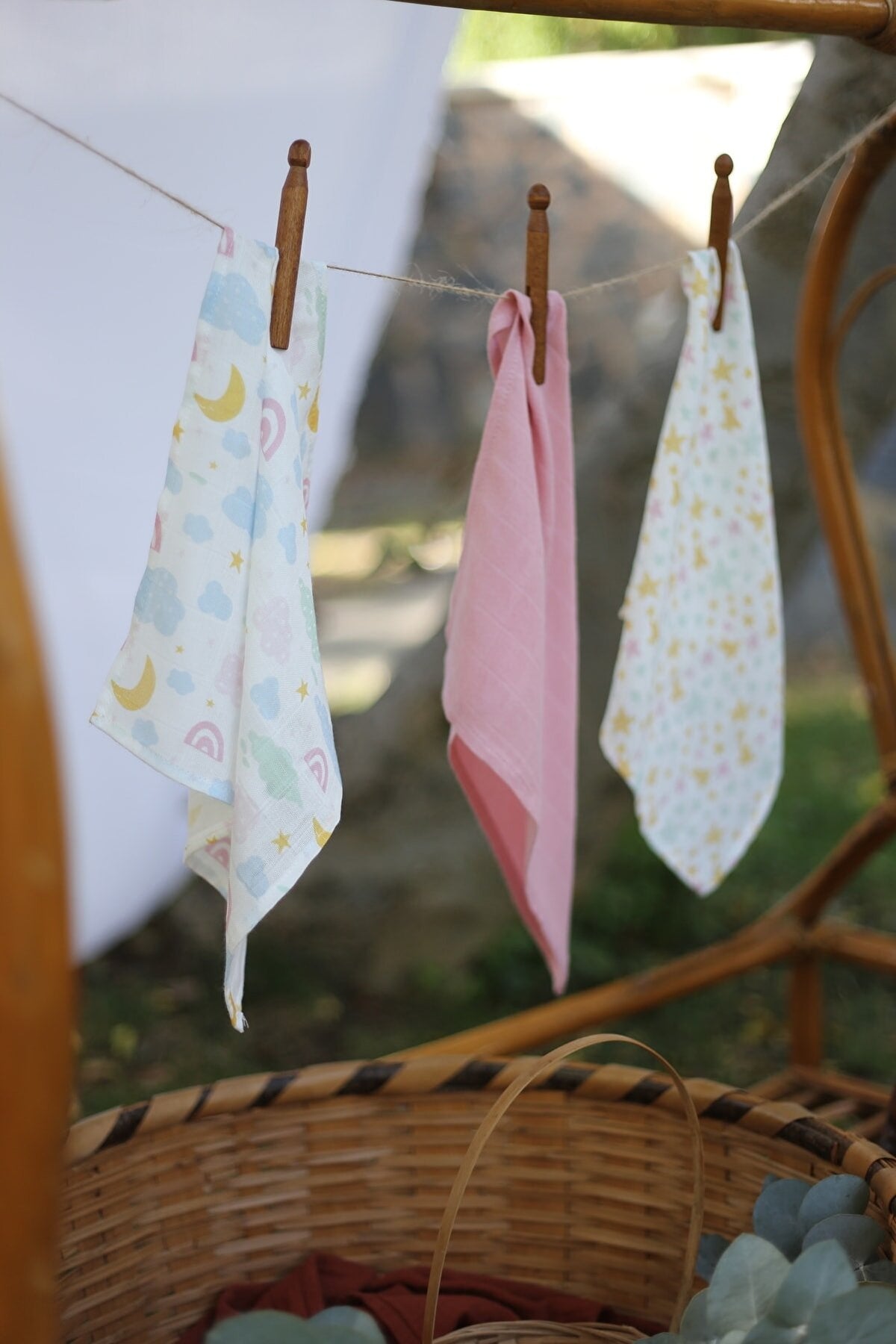 Çift Katlı Müslin Bebek Mendili 6 Adet - %50 Bambu %50 Pamuk - Sleeper Koleksiyonu