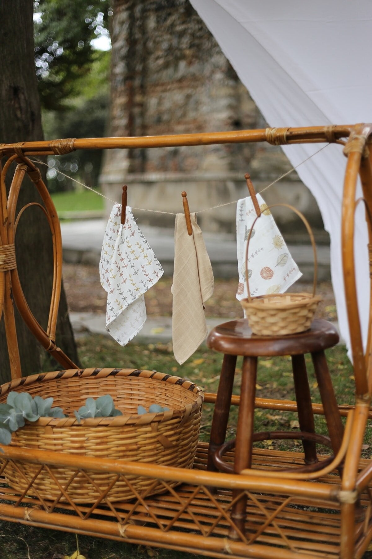 Çift Katlı Müslin Bebek Mendili(6 Adet) - %50 Bambu %50 Pamuk - Vintage Koleksiyonu