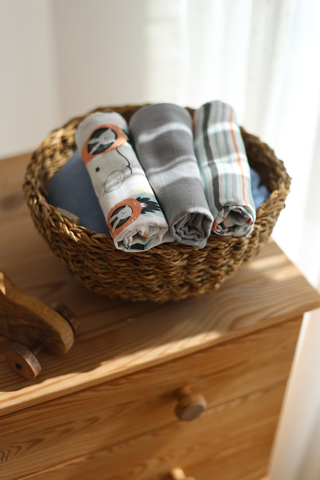 Çift Katlı Müslin Bebek Mendili 6 Adet %50 Bambu %50 Pamuk Space Koleksiyonu