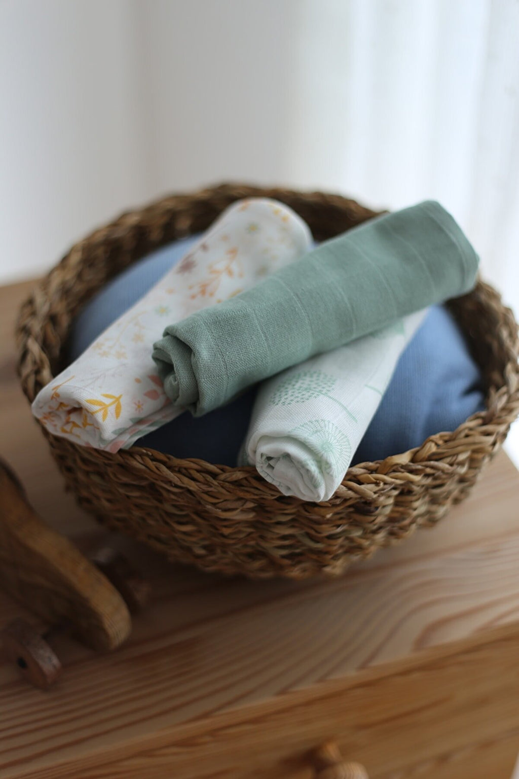 Çift Katlı Müslin Bebek Mendili(6 Adet) - %50 Bambu %50 Pamuk - Floral Koleksiyonu