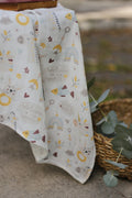Çift Katlı Müslin Örtü 115*115 - Organik % 50 Bambu %50 Pamuk - Hello Baby Koleksiyonu