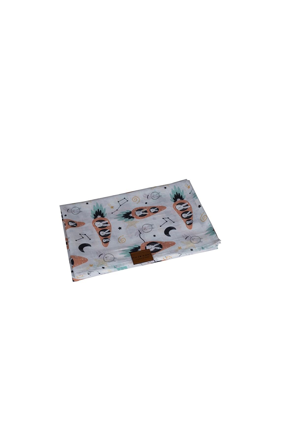 Çift Katlı Müslin Örtü 115*115 - Organik % 50 Bambu %50 Pamuk - Space Koleksiyonu