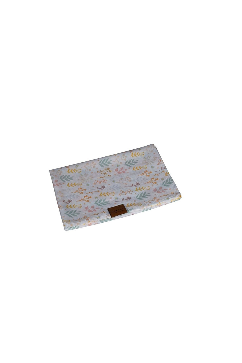 Çift Katlı Müslin Örtü 115*115 - Organik % 50 Bambu %50 Pamuk - Floral Koleksiyonu