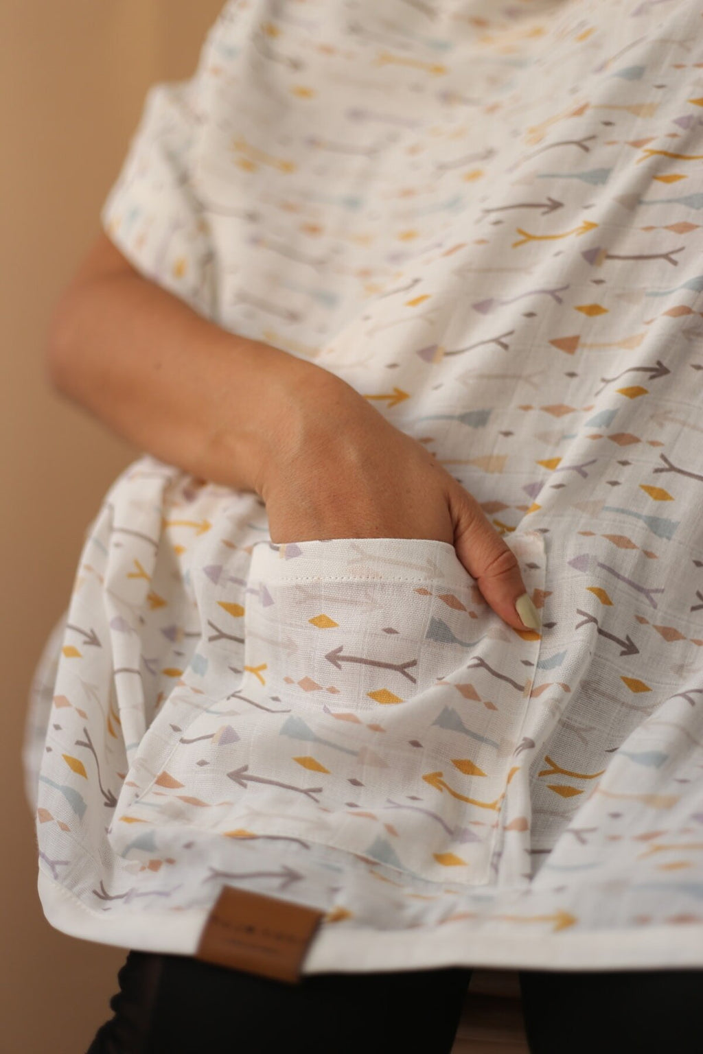 Çift Katlı Organik Müslin Emzirme Örtüsü - % 50 Bambu %50 Pamuk - Hello Baby Koleksiyonu