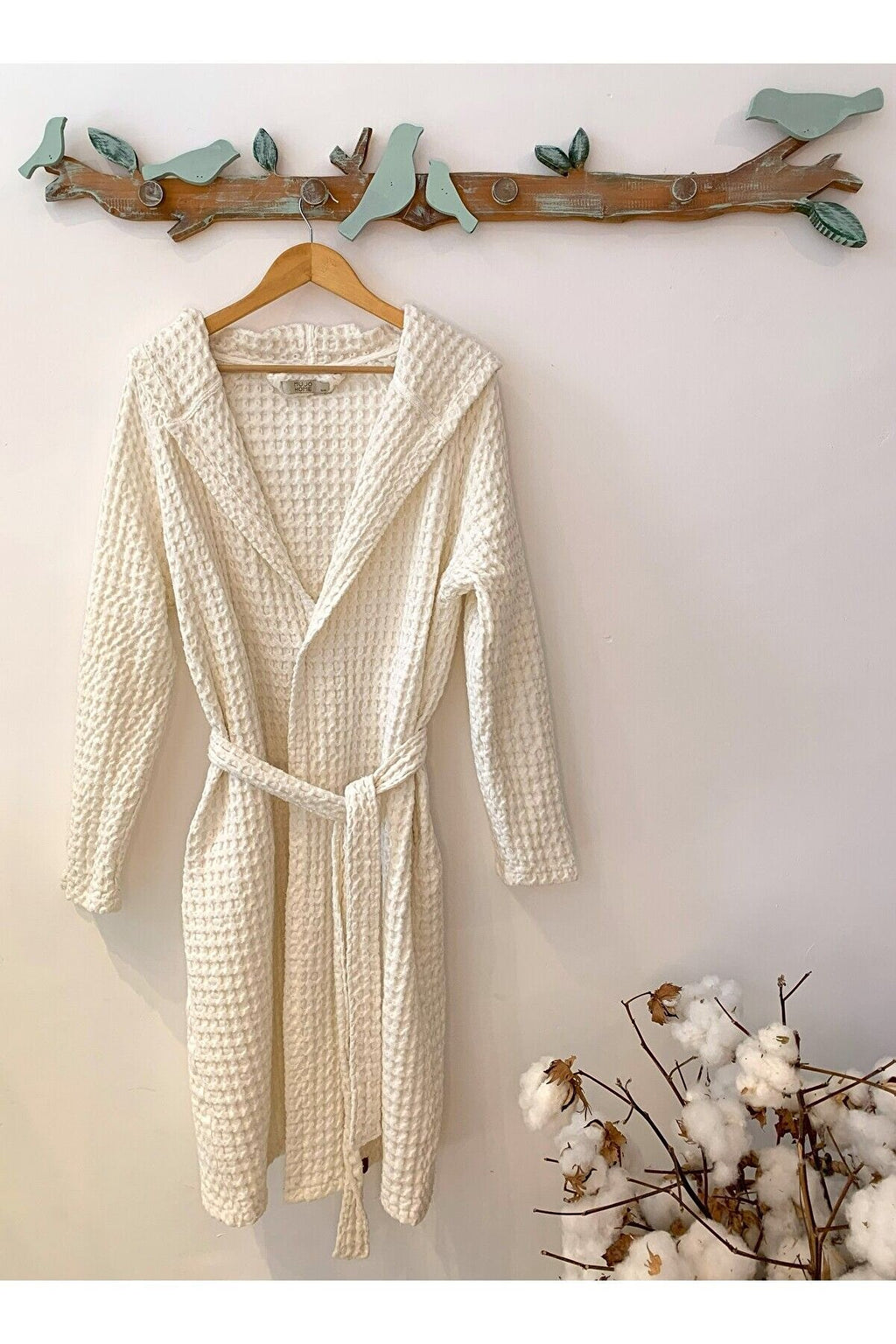 Kadın-erkek Bornoz/sabahlık/kimono Waffle Kumaş %100 Organik Pamuk