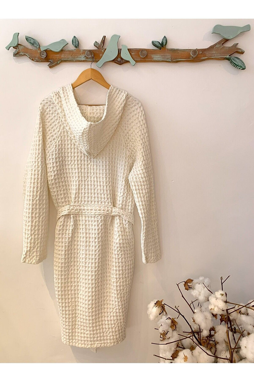Kadın-erkek Bornoz/sabahlık/kimono Waffle Kumaş %100 Organik Pamuk