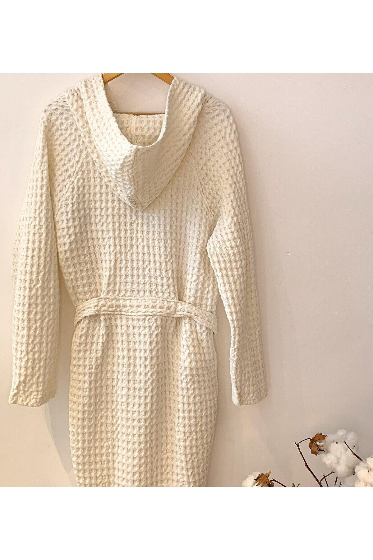 Kadın-erkek Bornoz/sabahlık/kimono Waffle Kumaş %100 Organik Pamuk