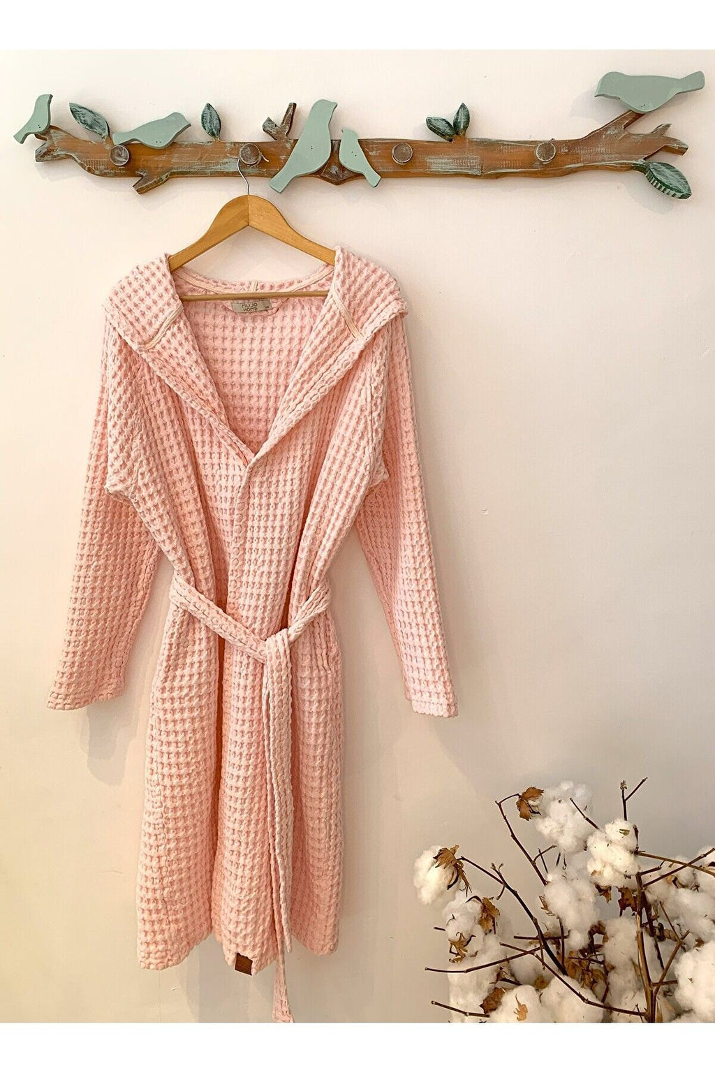 Kadın-erkek Bornoz/sabahlık/kimono Waffle Kumaş %100 Organik Pamuk