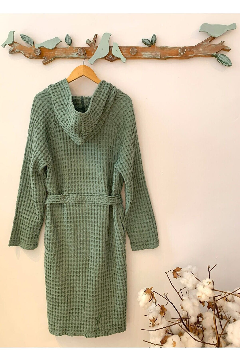 Kadın-erkek Bornoz/sabahlık/kimono Waffle Kumaş %100 Organik Pamuk
