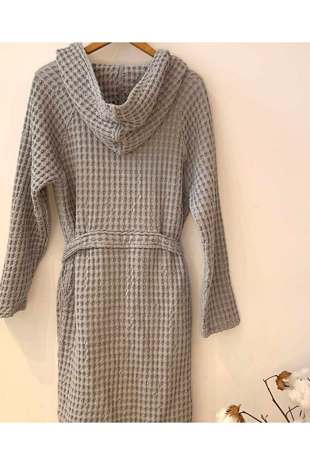 Kadın-erkek Bornoz/sabahlık/kimono Waffle Kumaş %100 Organik Pamuk
