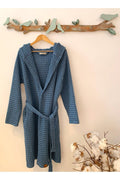 Kadın-erkek Bornoz/sabahlık/kimono Waffle Kumaş %100 Organik Pamuk