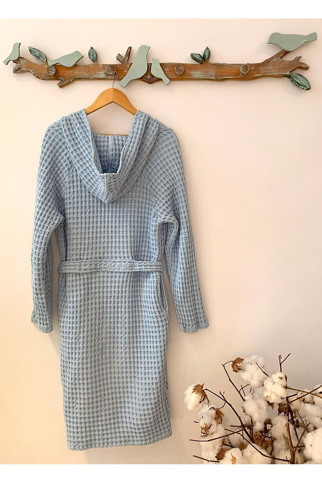 Kadın-erkek Bornoz/sabahlık/kimono Waffle Kumaş %100 Organik Pamuk
