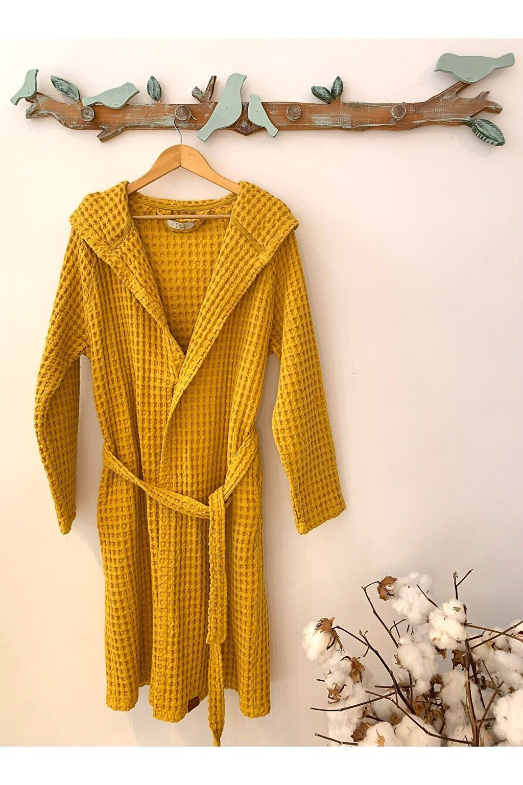 Kadın-erkek Bornoz/sabahlık/kimono Waffle Kumaş %100 Organik Pamuk