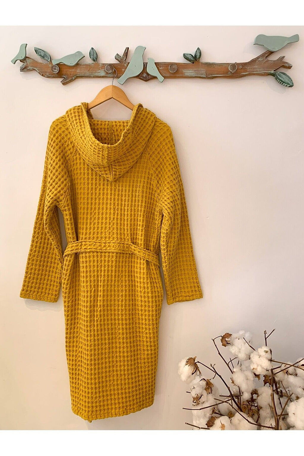 Kadın-erkek Bornoz/sabahlık/kimono Waffle Kumaş %100 Organik Pamuk