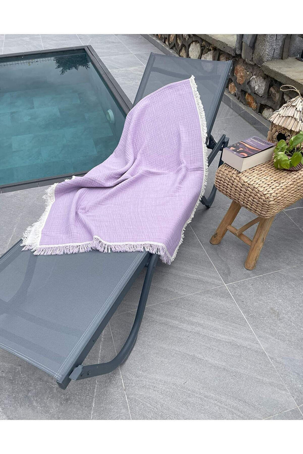 Müslin Peştamal-banyo Havlusu-plaj Havlusu 90*200cm %100 Organik 4 Katlı Müslin
