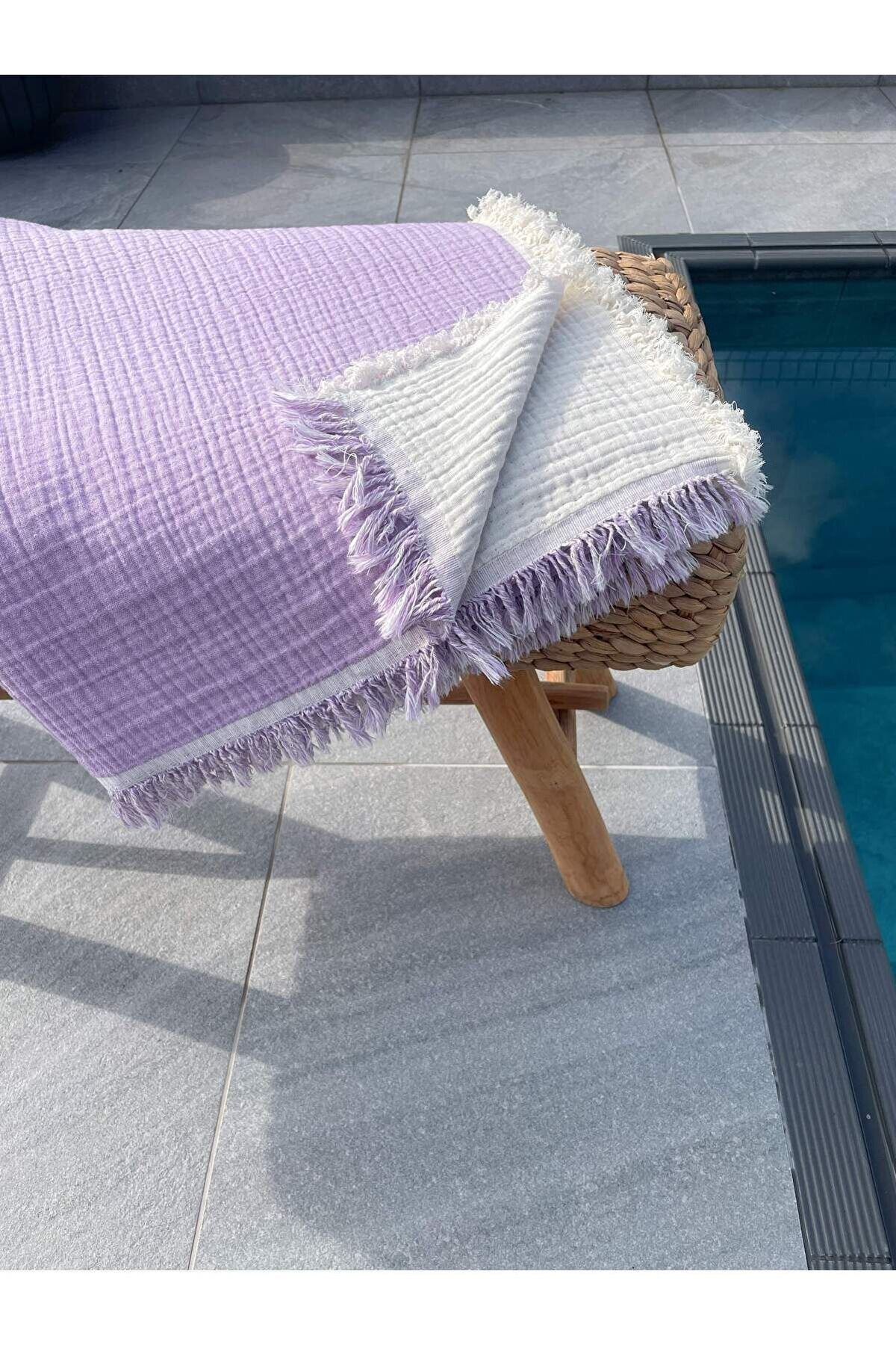 Müslin Peştamal-banyo Havlusu-plaj Havlusu 90*200cm %100 Organik 4 Katlı Müslin