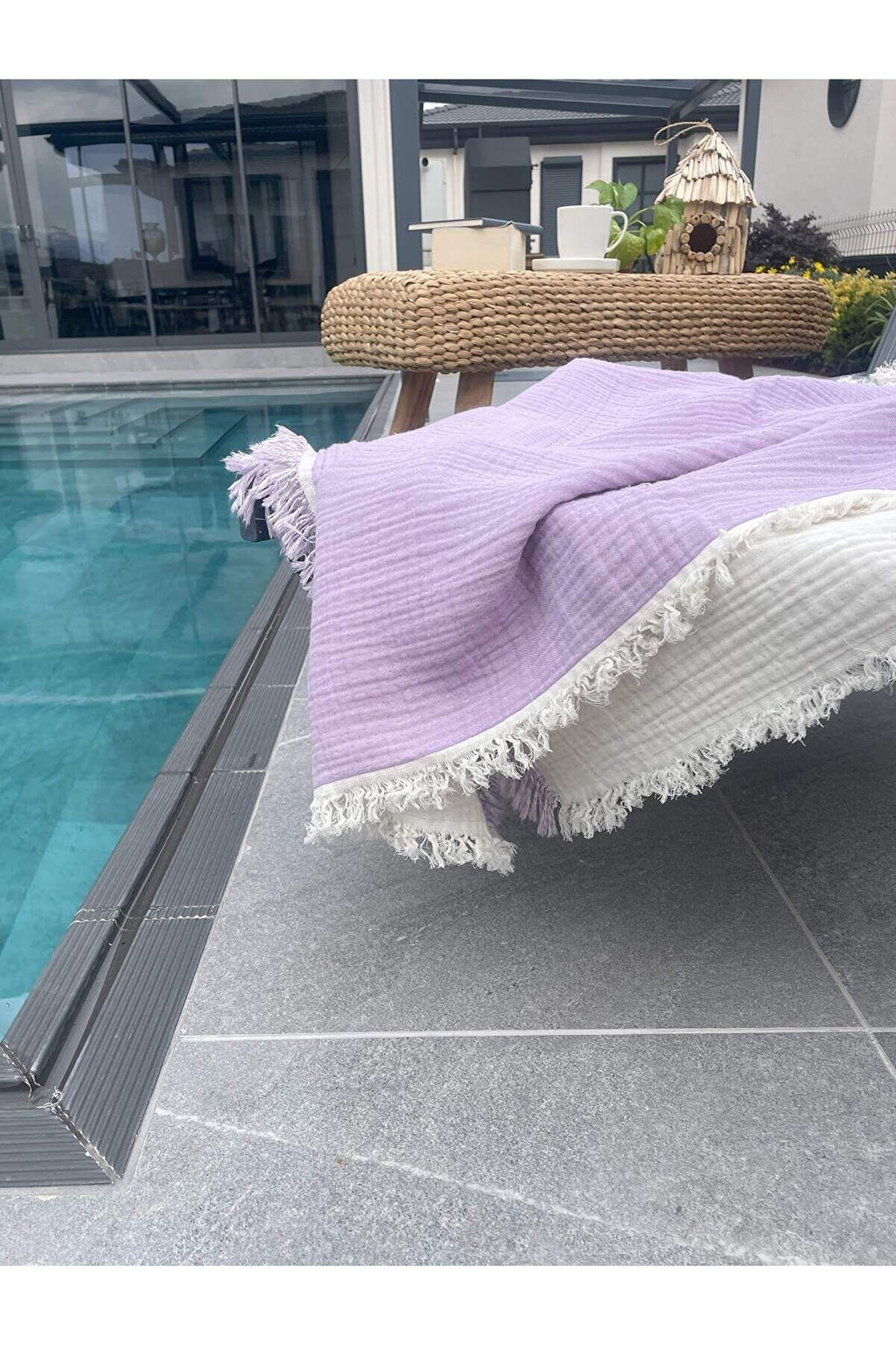 Müslin Peştamal-banyo Havlusu-plaj Havlusu 90*200cm %100 Organik 4 Katlı Müslin