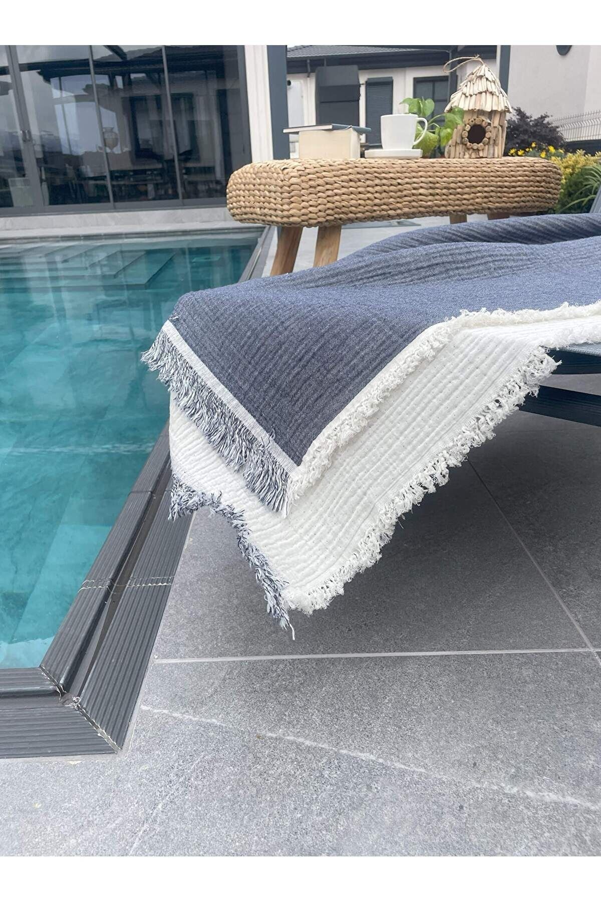 Müslin Peştamal-banyo Havlusu-plaj Havlusu 90*200cm %100 Organik 4 Katlı Müslin