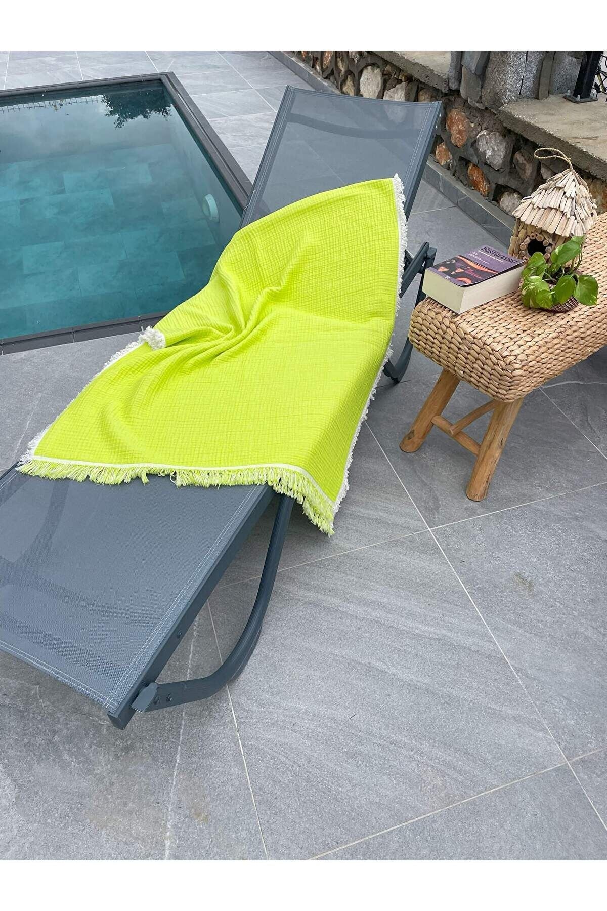 Müslin Peştamal-banyo Havlusu-plaj Havlusu 90*200cm %100 Organik 4 Katlı Müslin