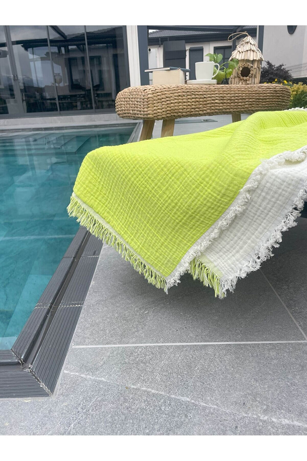 Müslin Peştamal-banyo Havlusu-plaj Havlusu 90*200cm %100 Organik 4 Katlı Müslin