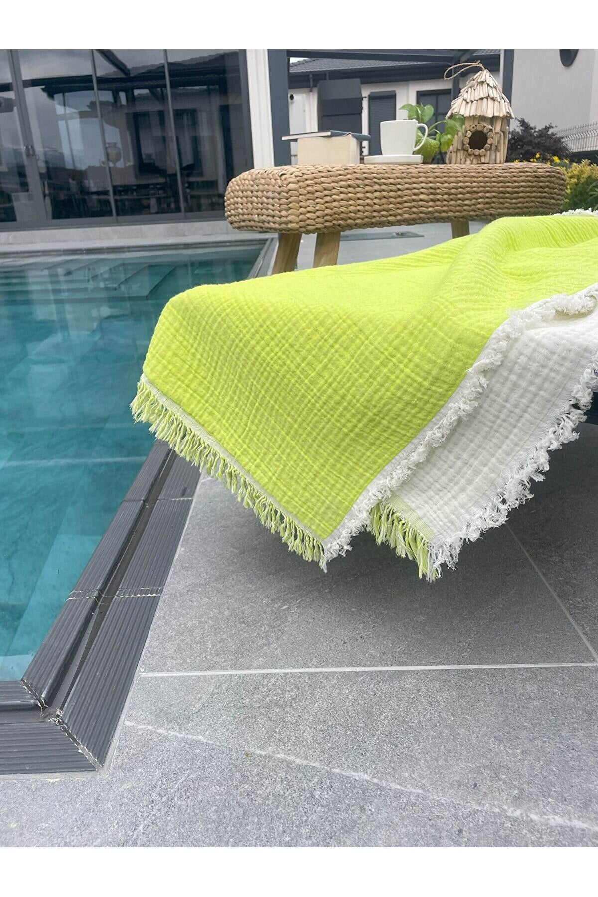 Müslin Peştamal-banyo Havlusu-plaj Havlusu 90*200cm %100 Organik 4 Katlı Müslin