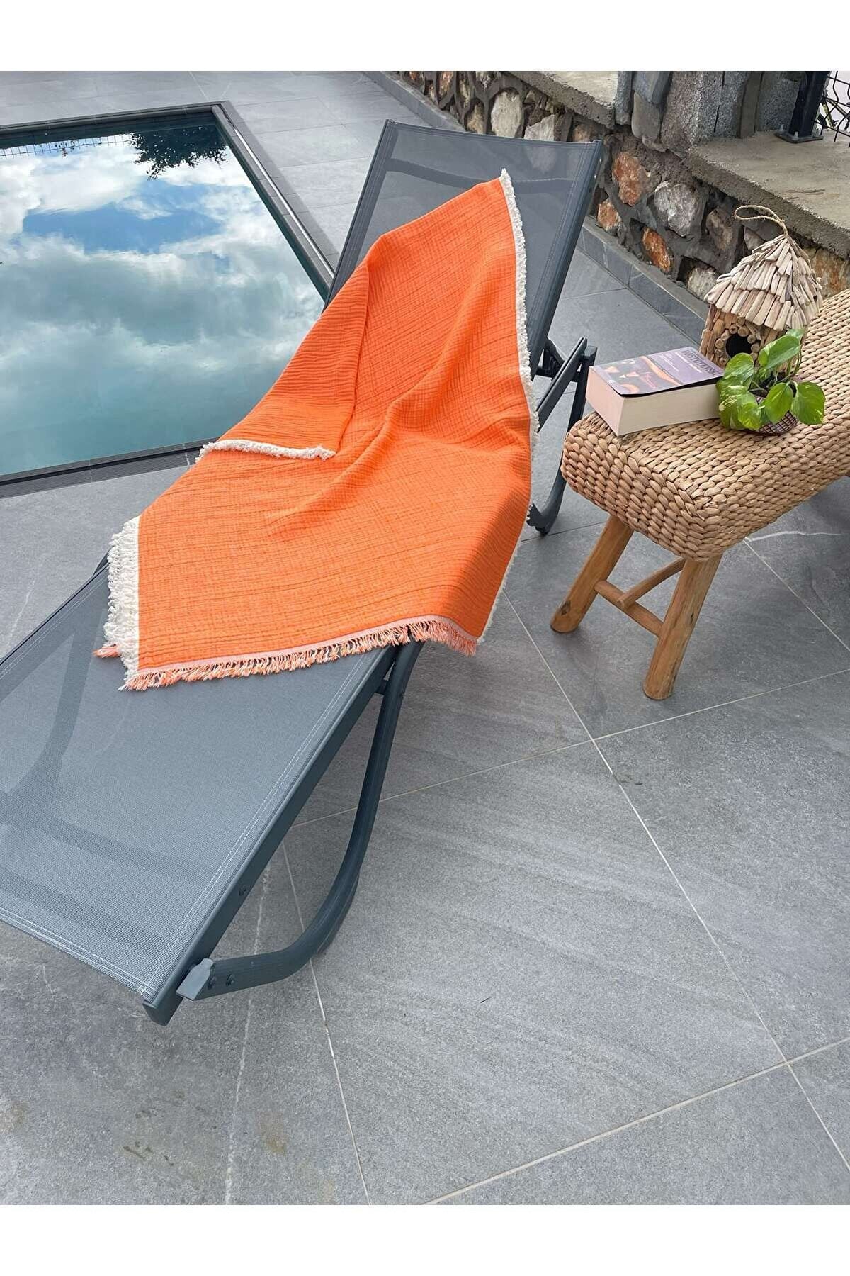 Müslin Peştamal-banyo Havlusu-plaj Havlusu 90*200cm %100 Organik 4 Katlı Müslin