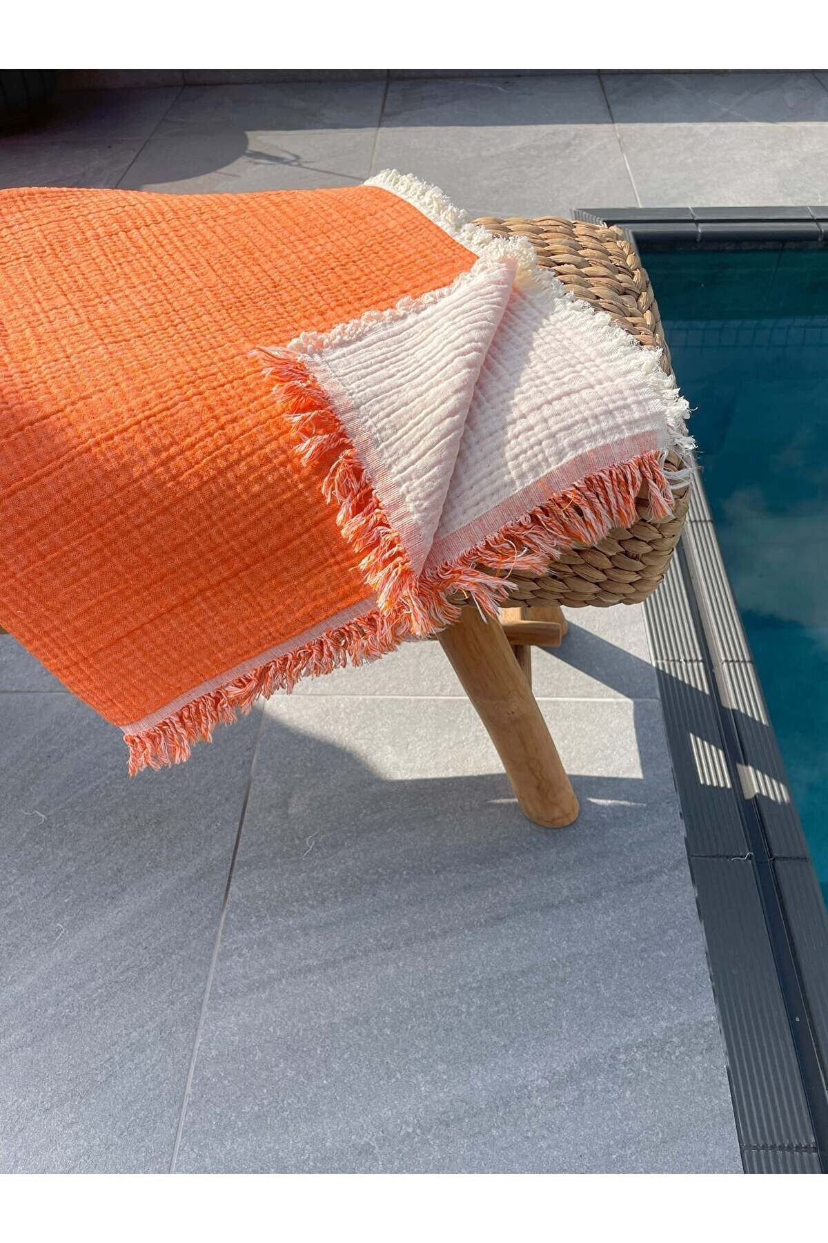 Müslin Peştamal-banyo Havlusu-plaj Havlusu 90*200cm %100 Organik 4 Katlı Müslin
