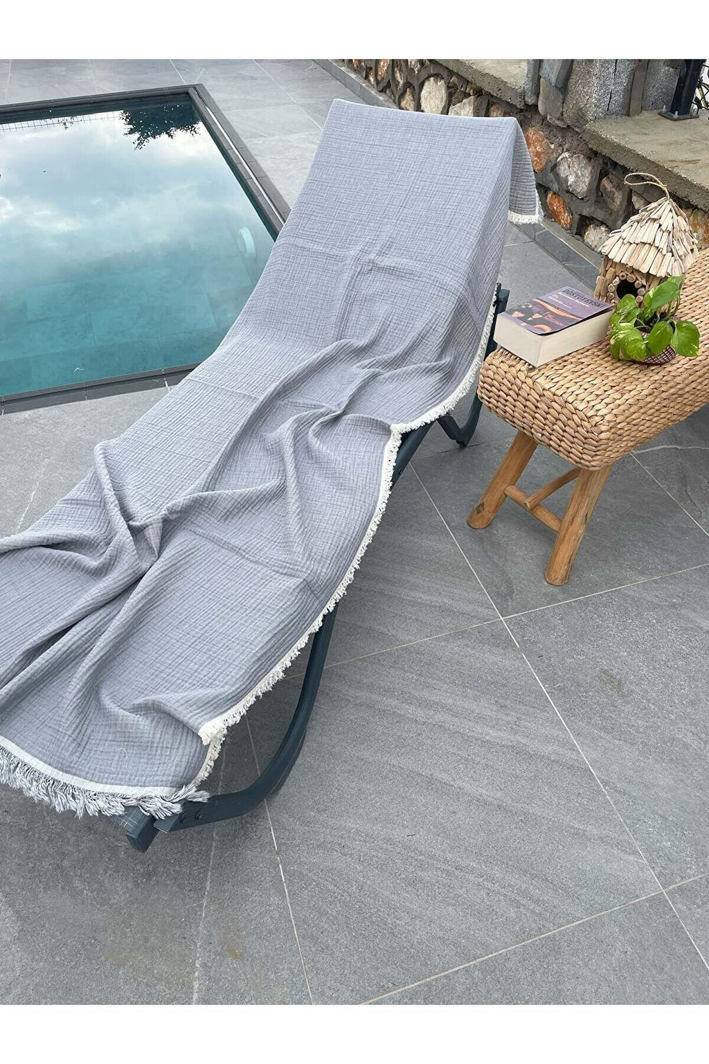 Müslin Peştamal-banyo Havlusu-plaj Havlusu 90*200cm %100 Organik 4 Katlı Müslin