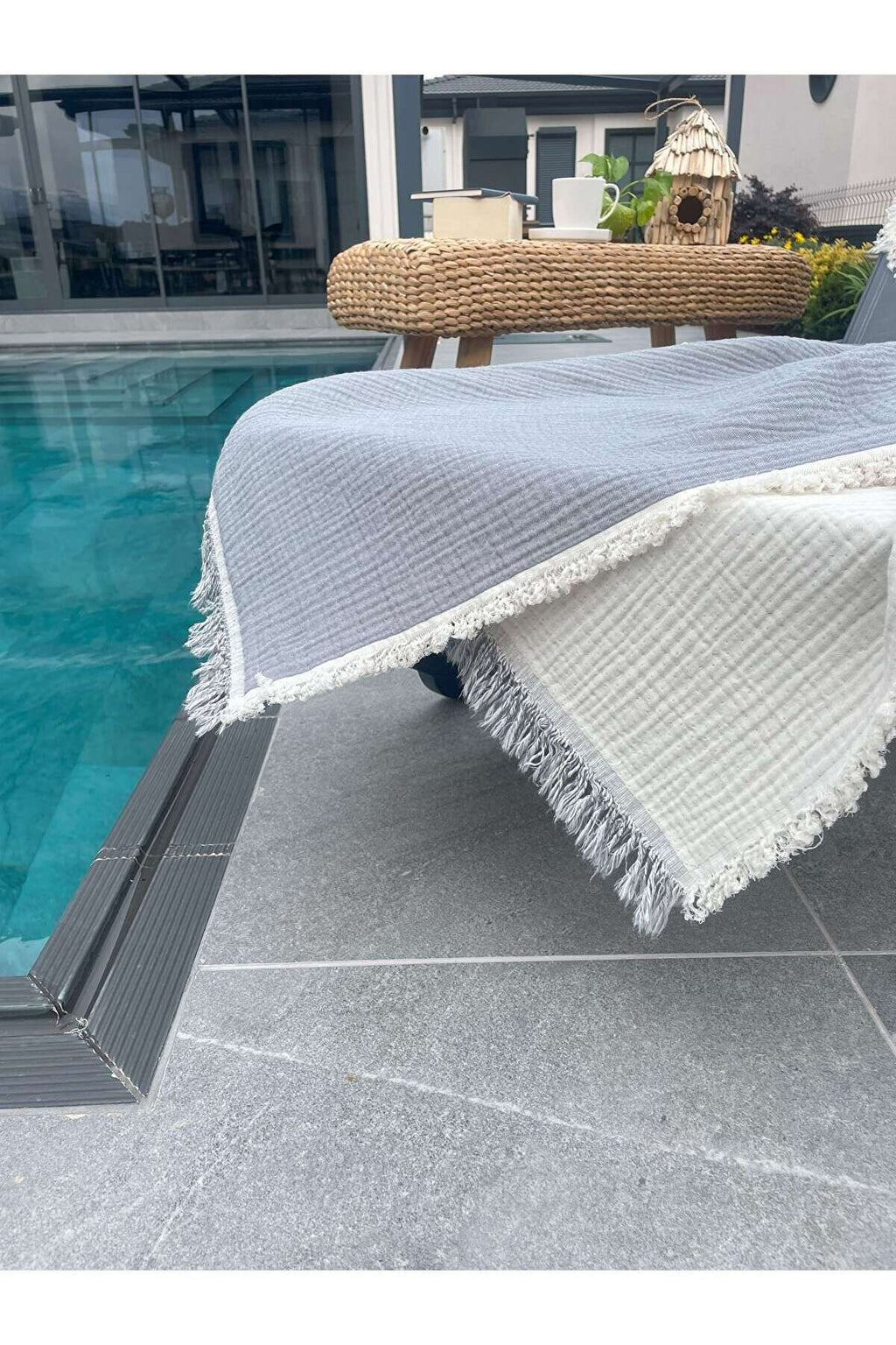 Müslin Peştamal-banyo Havlusu-plaj Havlusu 90*200cm %100 Organik 4 Katlı Müslin