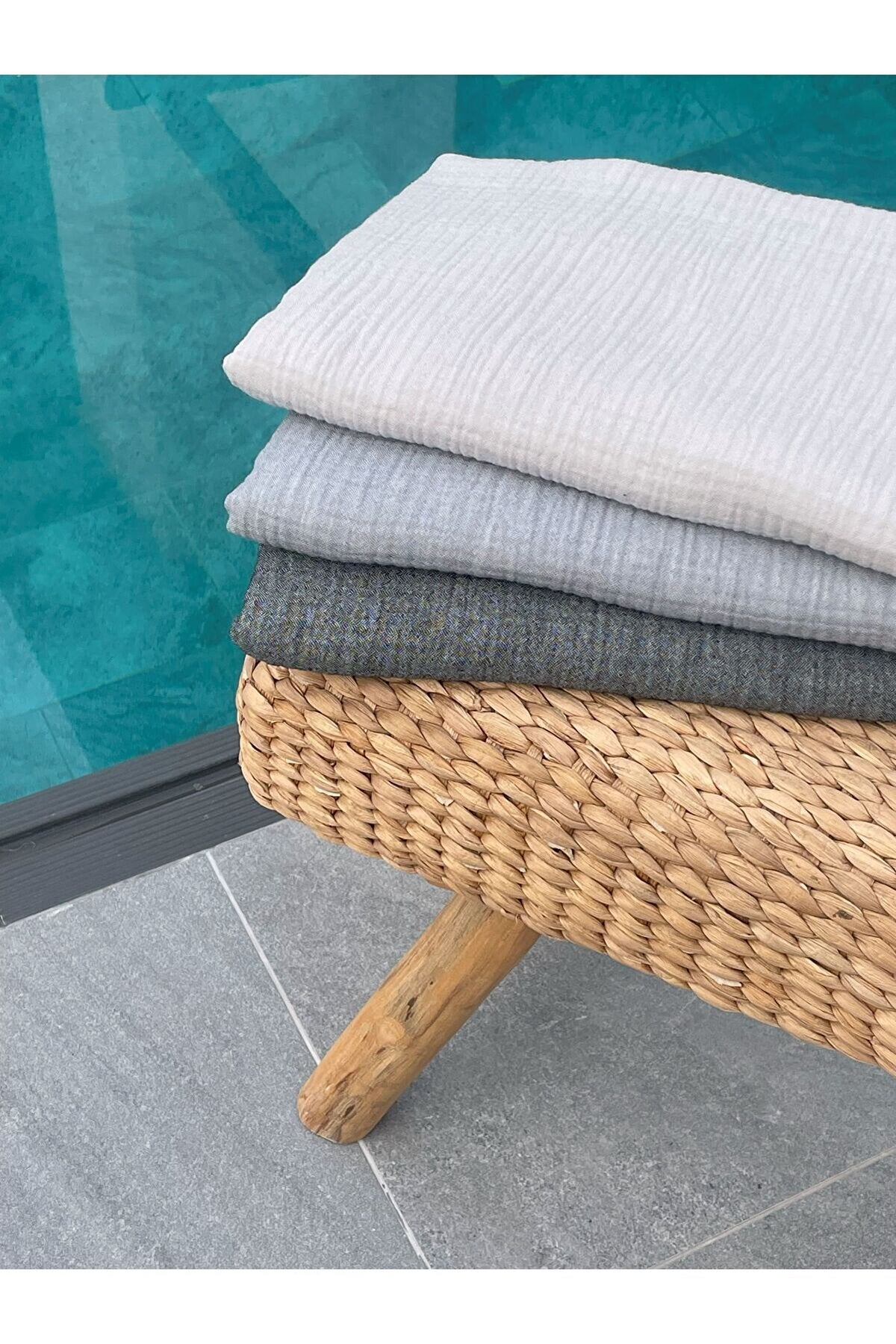 Müslin Peştamal-banyo Havlusu-plaj Havlusu 90*200cm %100 Organik 4 Katlı Müslin