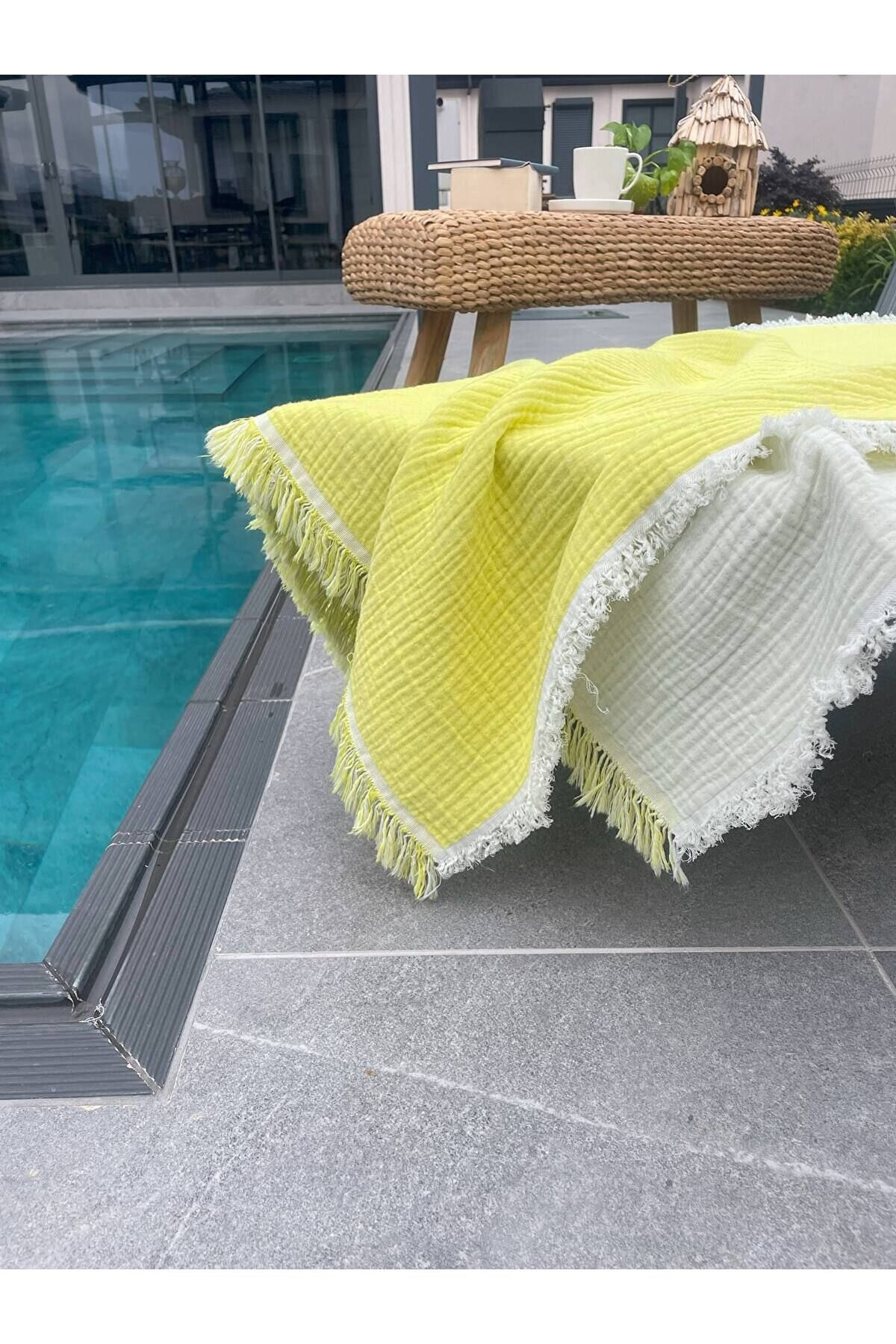 Müslin Peştamal-banyo Havlusu-plaj Havlusu 90*200cm %100 Organik 4 Katlı Müslin