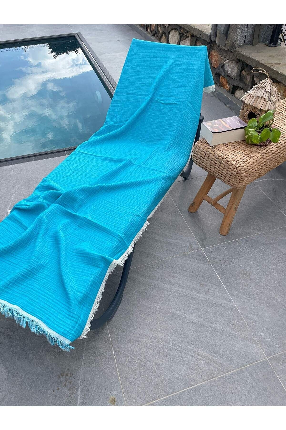 Müslin Peştamal-banyo Havlusu-plaj Havlusu 90*200cm %100 Organik 4 Katlı Müslin