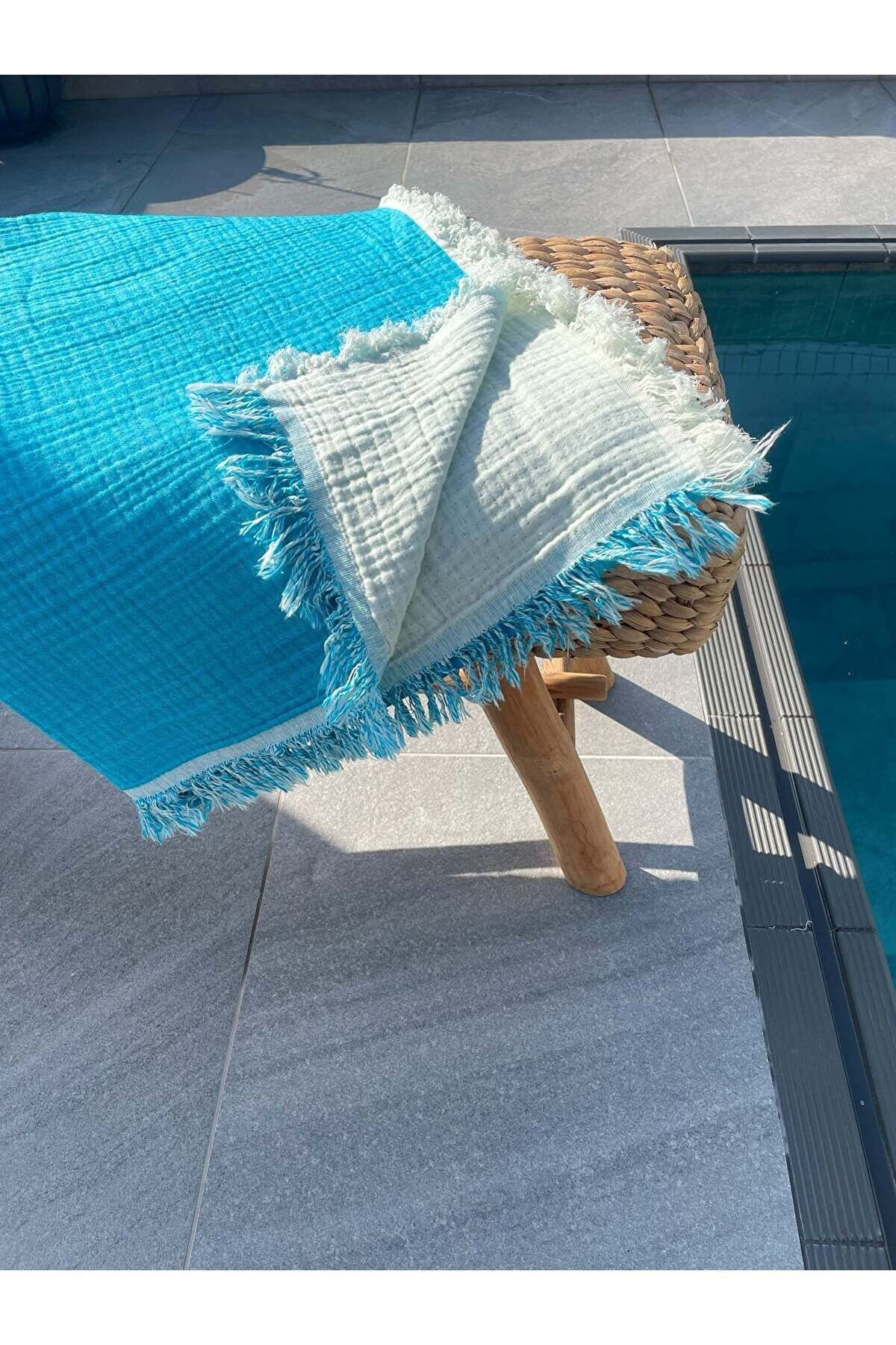 Müslin Peştamal-banyo Havlusu-plaj Havlusu 90*200cm %100 Organik 4 Katlı Müslin