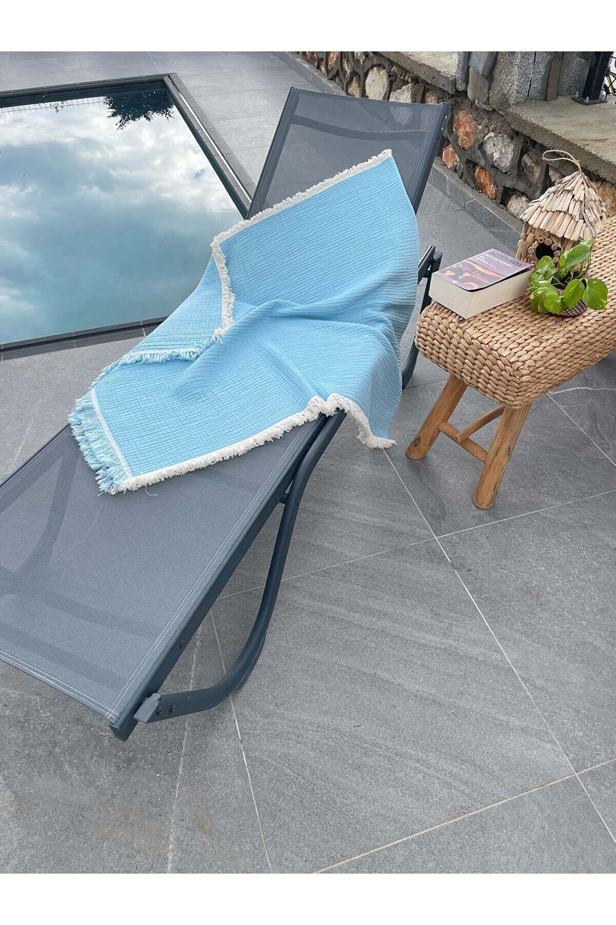 Müslin Peştamal-banyo Havlusu-plaj Havlusu 90*200cm %100 Organik 4 Katlı Müslin
