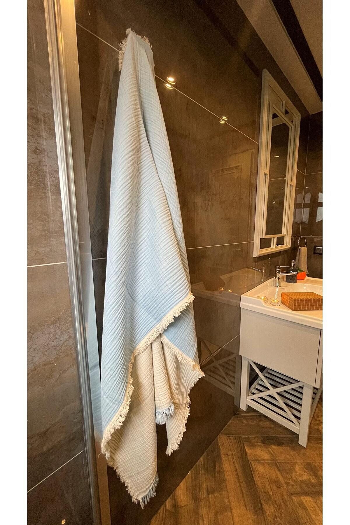 Müslin Peştamal-banyo Havlusu-plaj Havlusu 90*200cm %100 Organik 4 Katlı Müslin
