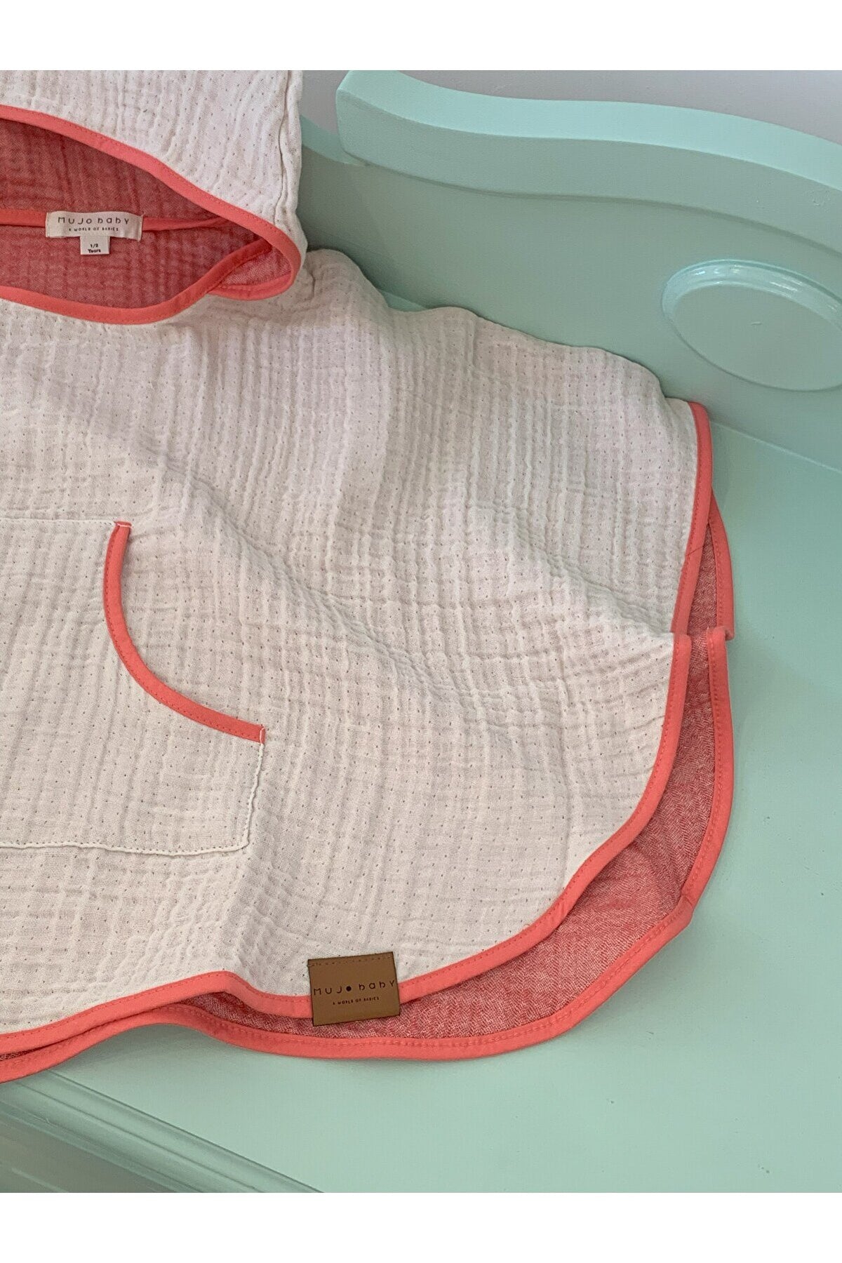 Organik Özel Dokuma 4 Katlı Müslin Çocuk Pançosu - Natural Seri